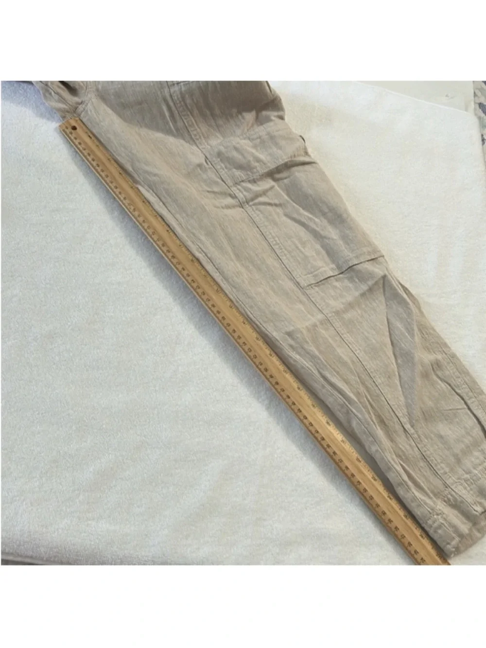Free People Small Pants Feelin' Good Linen Blend Utility Pockets in Natural NWT
